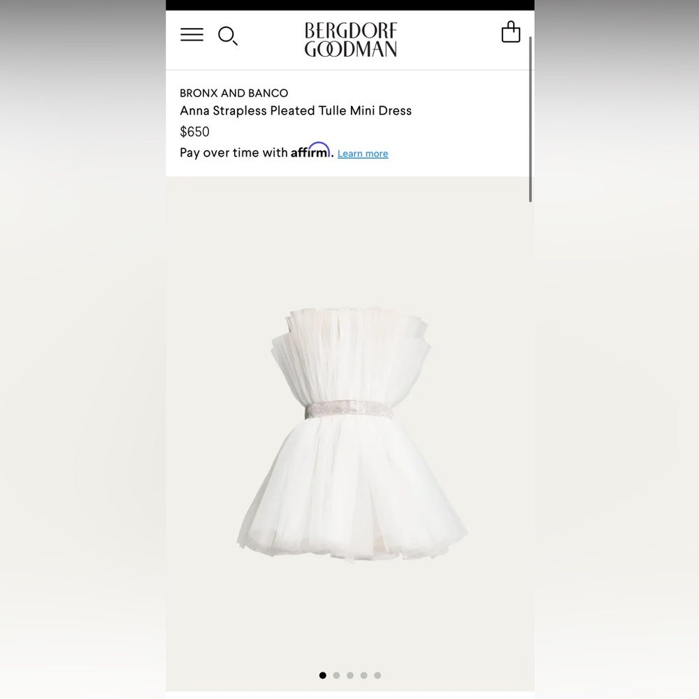 BRONX & BANCO- NWT- adorable white tule dress- purchased & cant return sz M
